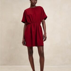 Banana Republic Factory Poplin Mini Dress, Red Currant XXL, 20-22 NWT